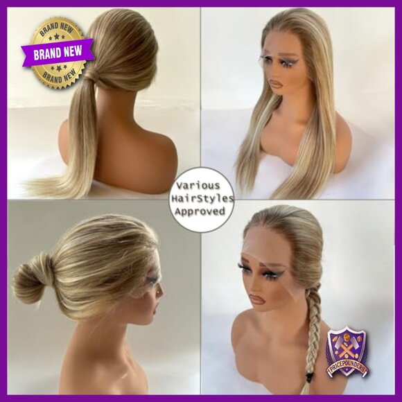 20 Inch Human Hair Lace Front Wig 180 Density Pre Plucked Glueless